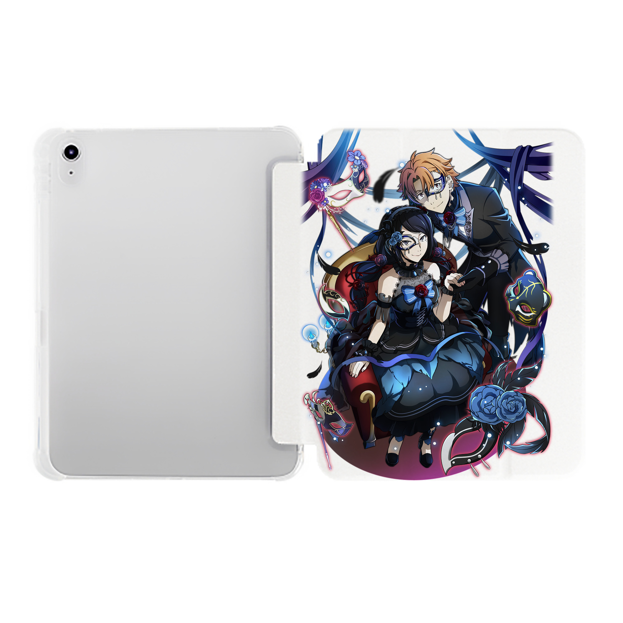 （画像用） 文豪ストレイドッグス Bungo Stray Dogs IPad ケース ペン収納付き 三つ折りスタンド PUレザー×シリコン 対応機種9.5/10.5/10.9インチ